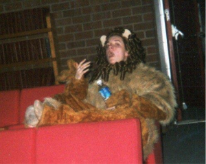 Here I am in high school playing the Cowardly Lion. Basically I am Meryl Streep here. Notice my dedication to the craft…and delicate lady/lion hands.