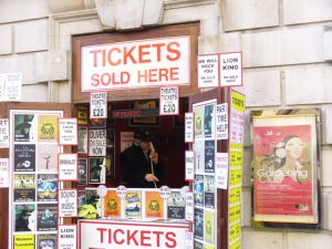 Theatre ticket booth on the northern side of Covent Garden market. © Copyright Colin Smith