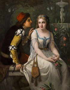 Julius Salles painting of Romeo and Juliet, 1898.